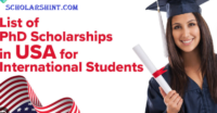 PhD Scholarships in USA for International Students 2024